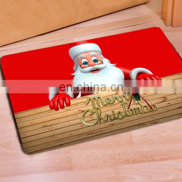 2017 New Christmas 3D Carpet Santa Claus Door Mat for Bathroom photo-3