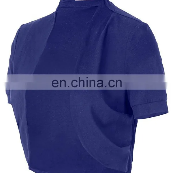 Belle Poque Women Short Sleeve Pleated Sides Cotton Bridal Shrug Bolero Dress Jacket BP000215-3 photo-3