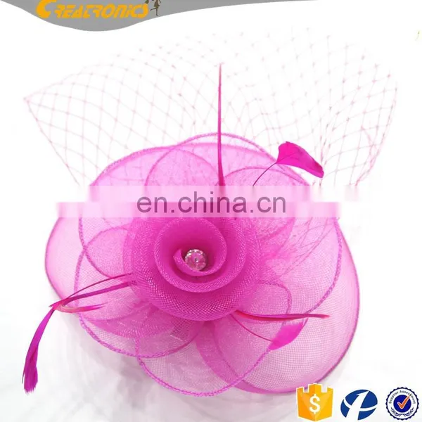 Classic Fashion Head Piece Bridal Hair Clip Women Mini Top Hat Feather Fascinator Wholesale photo-5
