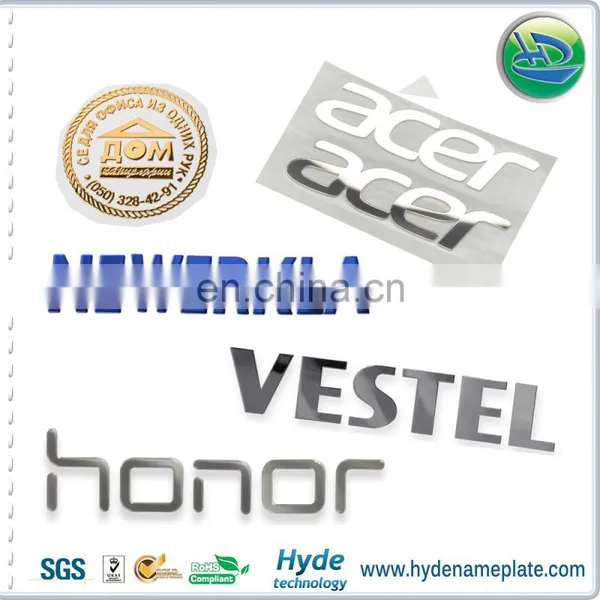 Customized Metal Electroform Silver/ Gold/ Rose Gold Color Metal Nickel Sticker photo-2