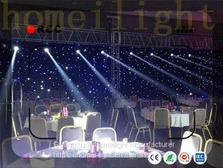Blue and White Mix Led Star Curtain Cloth Wedding Backdrop photo-5