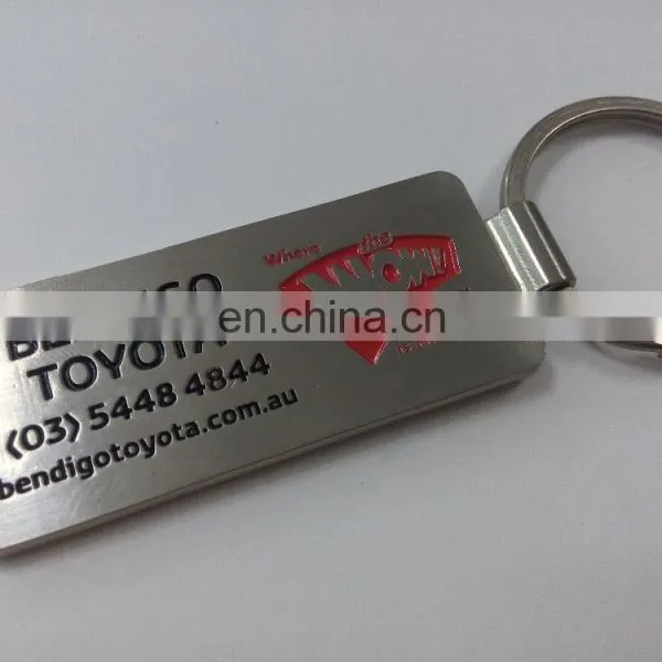 Zinc Alloy Casting Shiny Silver Plated Key Chain Customized Double Sided Key Chain With Specific Logo photo-4