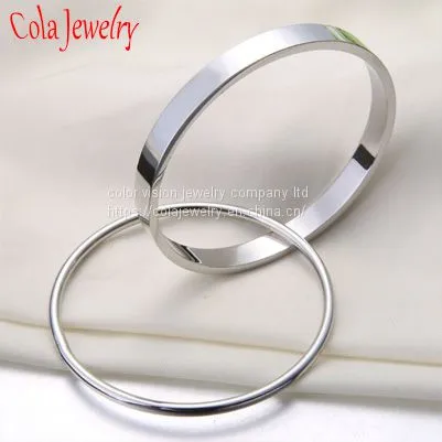 Women Fashion New Rose Gold Bracelet Stainless Steel Double Bangles