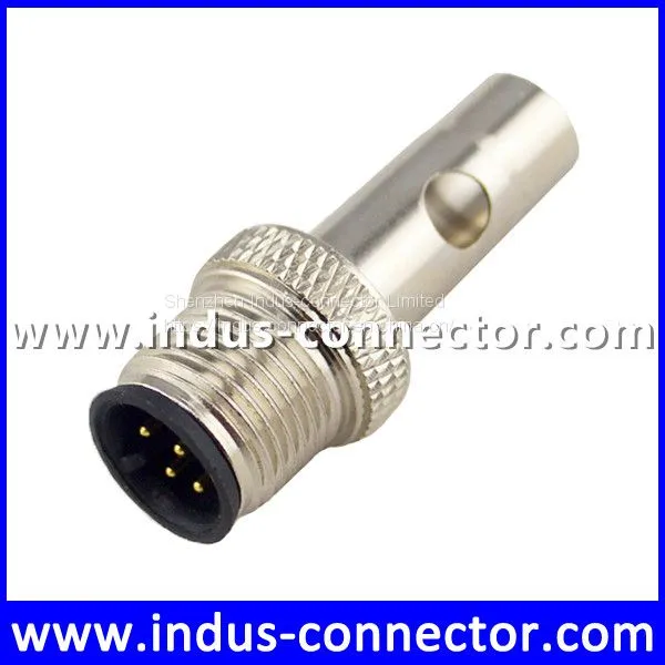 4 Pin Male M12 d Code Rated Current Straight Copper Low Voltage Ip67 Protection Class