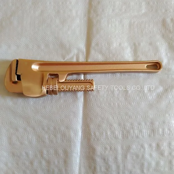 Non Spark Safety Hand Tools Pipe Wrench,American Type,18 photo-4
