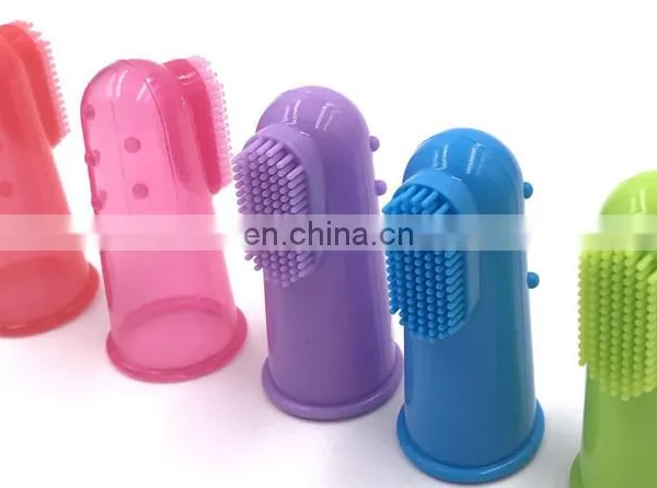Dog Toothbrush Bite Toy Finger Teeth Cleaner Brush Hygiene Dogs Cleaning Toy Fingers Brush