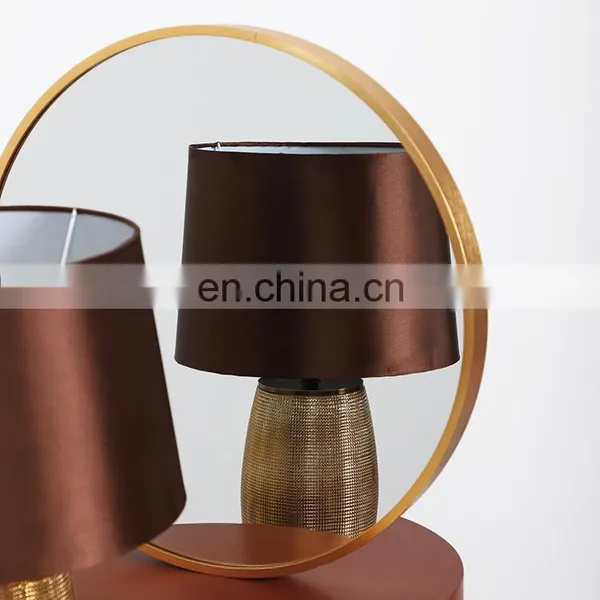 Hot Sale Gold Ceramic Base Cheap Price Bedroom Porcelain Table Lamp for Home Decor photo-3