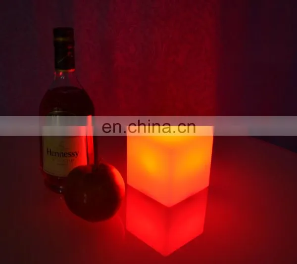 PE Plastic Led Bar Cube Chairs,illuminated Cube Stool,plastic Led Cube Seating photo-5