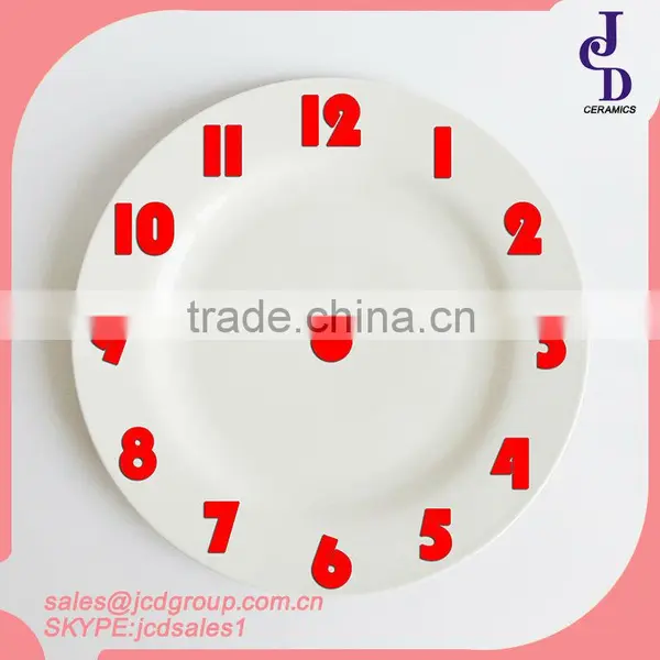 2014 New Products Porcelain Plate With Clock Design photo-2