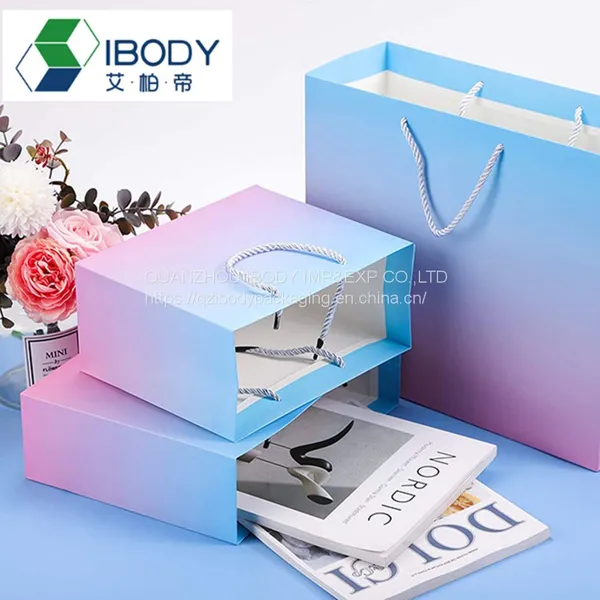 Customized High Quality White Cardboard Jewelry Gift Bag Boutique Supermarket Shopping Bag photo-5