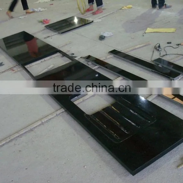Absolute Black Granite Countertop, Absolute Black Granite Top, China Black Granite Countertop photo-2