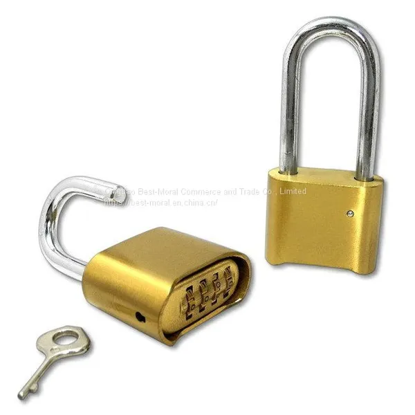 4-digits code combination padlock locks manufacturer resettable waterproof zinc alloy brass lock