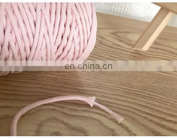 Natural White Color 6mm Cotton Basket Macrame Rope 200m photo-4