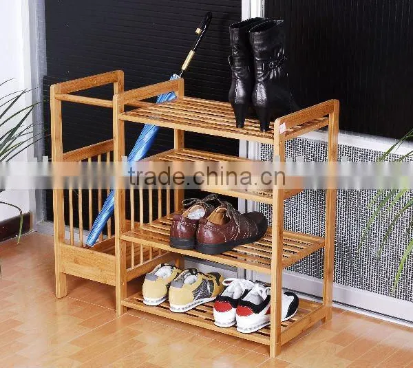 3-tier Bamboo Modern Stackable Shoe Rack