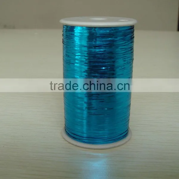 M type metallic yarn blue color