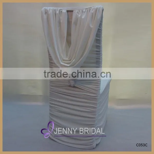 C053 Light Pruple Elegant Cheap Spandex Chair Cover for Weeding photo-3