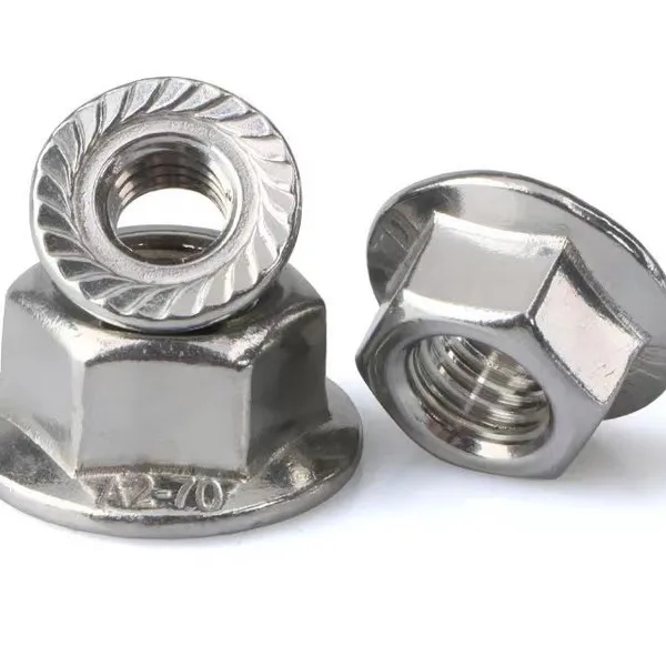 304 Stainless Steel Fasteners, Bolts, Flange Nuts, DIN6923 Anti Slip Nuts