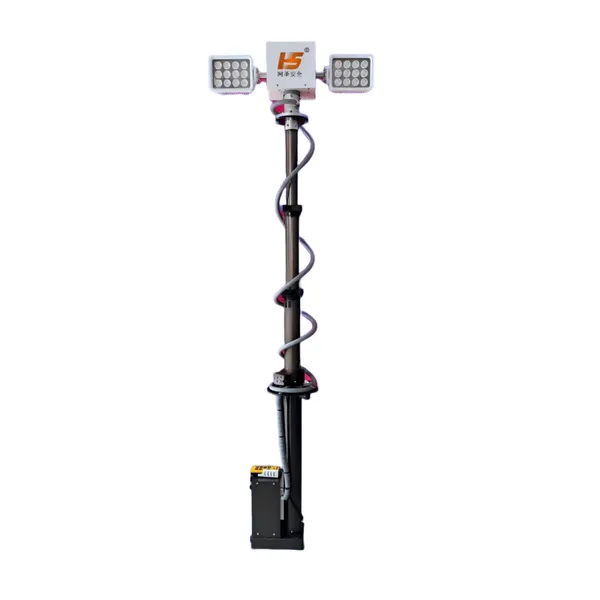 Hydraulischer vertikaler Teleskop-LED-Leuchtmast mit 360°-Drehung und 8-m-Reichweite photo-5