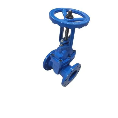 DN100 Pn16 Flange Type Ductile Cast Iron Sluice Gate Valve Rising Stem Resilient Soft Sealing Manual Power General Water photo-3
