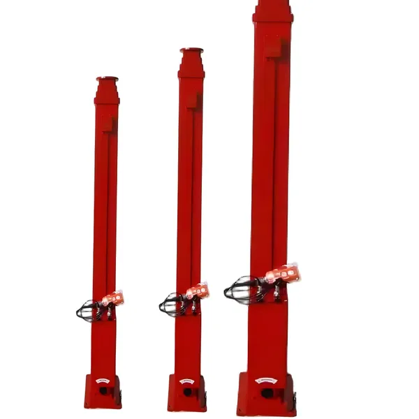 15m Pneumatic Aluminum Telescopic Mast with 350kg Payload for Cell on Wheels