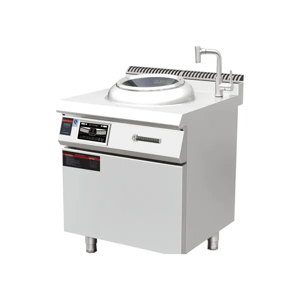 Commercial Induction Single Wok With 3500W Copper Coil & Cast Iron Base