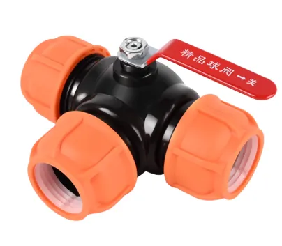 LRITEO PP Compression Fittings—aging-resistant, Quick-connect Fittings for Agricultural Irrigation Pipes; Tee Fittings; Three-way Ball Valves.