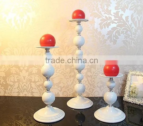 AN382 ANPHY European Style Noble Wedding Household Hotel Decoration Four Sizes Metal Gourd Candlestick Holder Stand White Stock photo-4