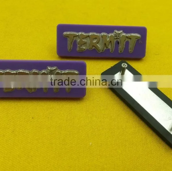 New Arrive High Quality Rubber Covered Zinc Alloy Metal Rivet Badges For Handbad -- P5330 photo-4