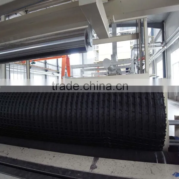 600-600KN/M Drainage Protection Kintted Polyester Geogrid photo-4