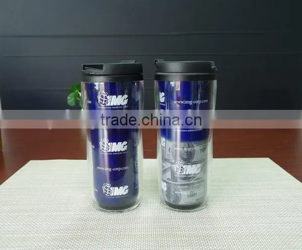 Custom Logo Double Wall Plastic Color Changing Magic Coffee pp Tumbler photo-3