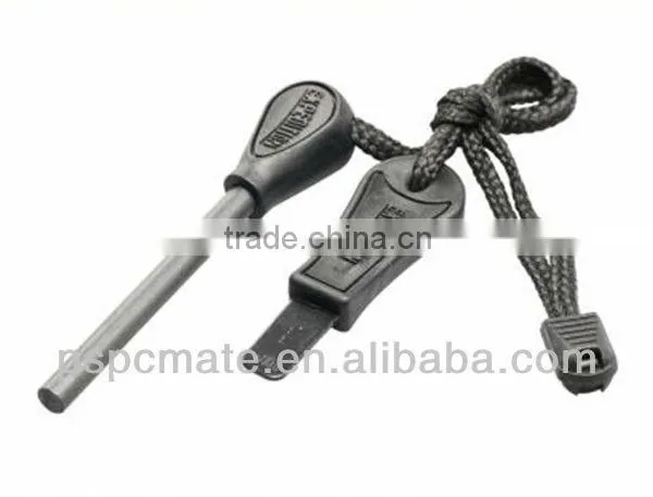 2013 the latest flint block fire starter with knife&ruler for outdoor fire making