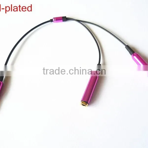 Gold Plated DC3.5 m to 2*female Audio Splitter Cable photo-3