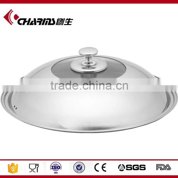 Kitchen Ware Eco-Friendly Stainless Steel Saute Wok Non Stick Frying Pan photo-3