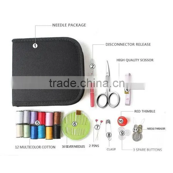 12.5*11.5*2.5 Sewing Kit in Zipper Pouch Cheap Mini Sewing Kit photo-5