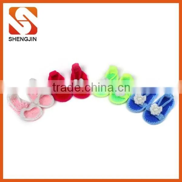 SJ-6282 2015 Promotional Knited Baby Moccasin Fashion Crochet Baby Sandle Shoes photo-5