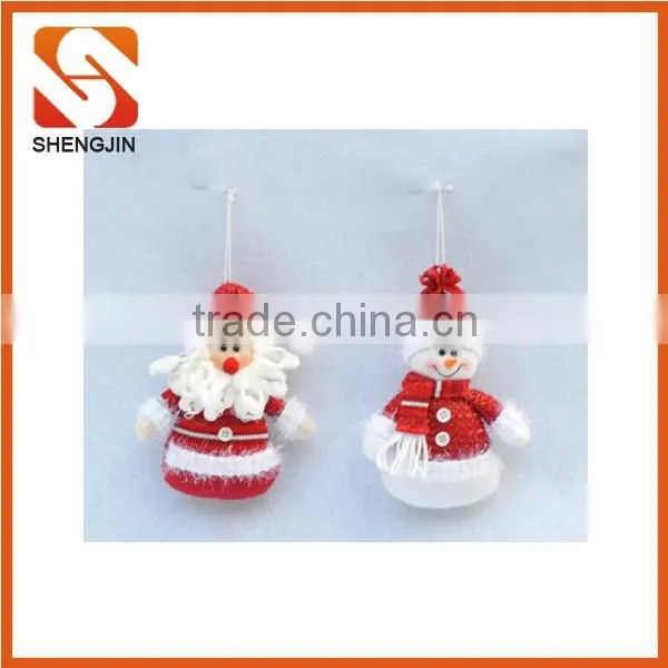 SJ-6586 14 " Hot Selling Christmas Fleece Decoration Santa Doll Hangging photo-3