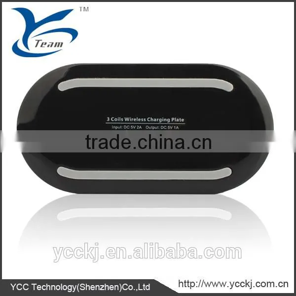 3 Coils Qi Wireless Charger Stand Charger Plate for Mobilephone Samsung S6, Note 5, Nexus 7 and All Qi-enabled Devices. photo-2