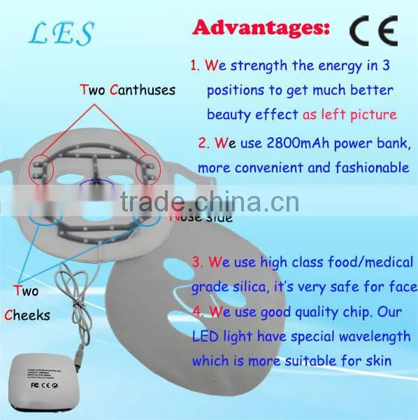 2014 Hot Sales Blue Yellow Red Led Electrical Facial Mask photo-3