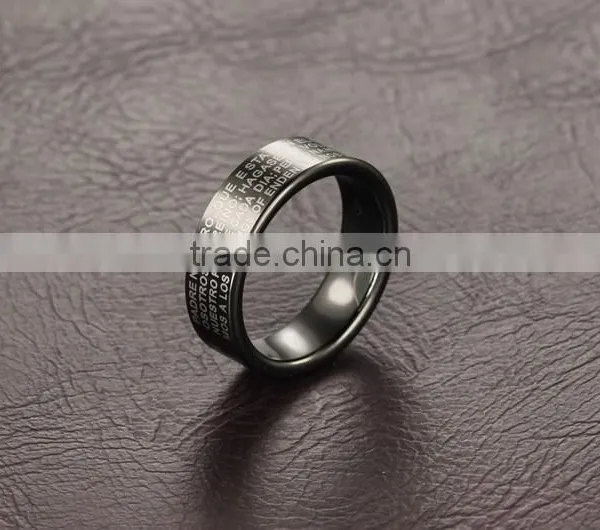 Fashion Jewelry Manufacturer China Cross Prayer Tungsten Carbide Ring photo-5