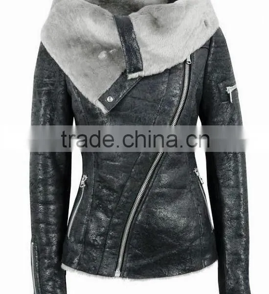 2014 Ladies pu Leather Jacket in Apparel Stocks,ladies pu Leather Jacket in Apparel Stocks photo-3