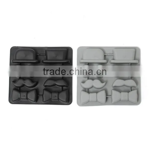 Ice Cube Tray Mold Beard Glasses Hat Tie Gentleman Glasses Freeze Mould Maker Ecellent Quality photo-4
