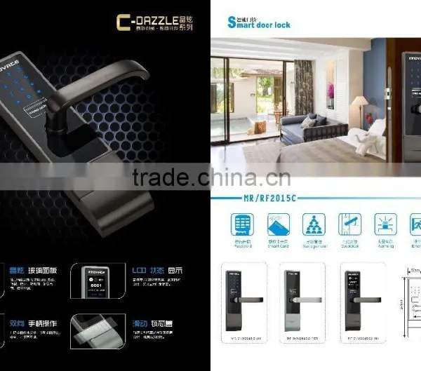 New Design Digital Door Lock LCD Screen Show Room Number Battery Roon Status photo-4