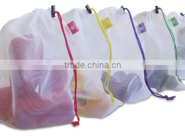 Wholesale Polyester Fabric Mesh Bag Drawstring Laundry Bag photo-3