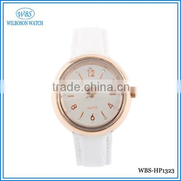 Real Leather Band OEM Geneva Japan Movt Ladies Watch