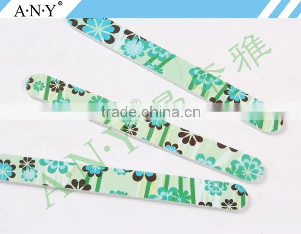 Nail Art Cure Emery Sand Green Flower Cute Nail Files 100/180 photo-3
