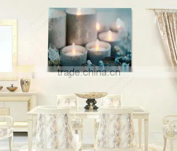 LED Canvas Painting Wall Art, Lighted up Candle Painting,Christmas Wall Decor LED Canvas Painting photo-2