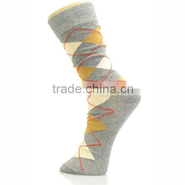 Cotton Mens Custom Argyle Socks photo-3