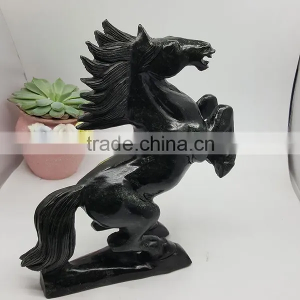 Obsidian Horse Sculpture Animal Carvings Office Ornaments photo-2