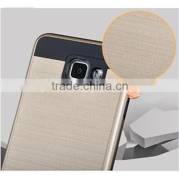 C&T HEAVY DUTY DUAL LAYER BRUSHED METAL PATTERN Protective Rugged Armor Case for Samsung Galaxy A9 Pro photo-2