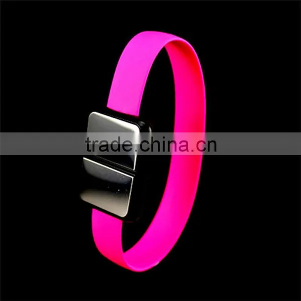 Colorful Fashional Wearable Bracelet Usb Data Cable, Micro Usb Cable